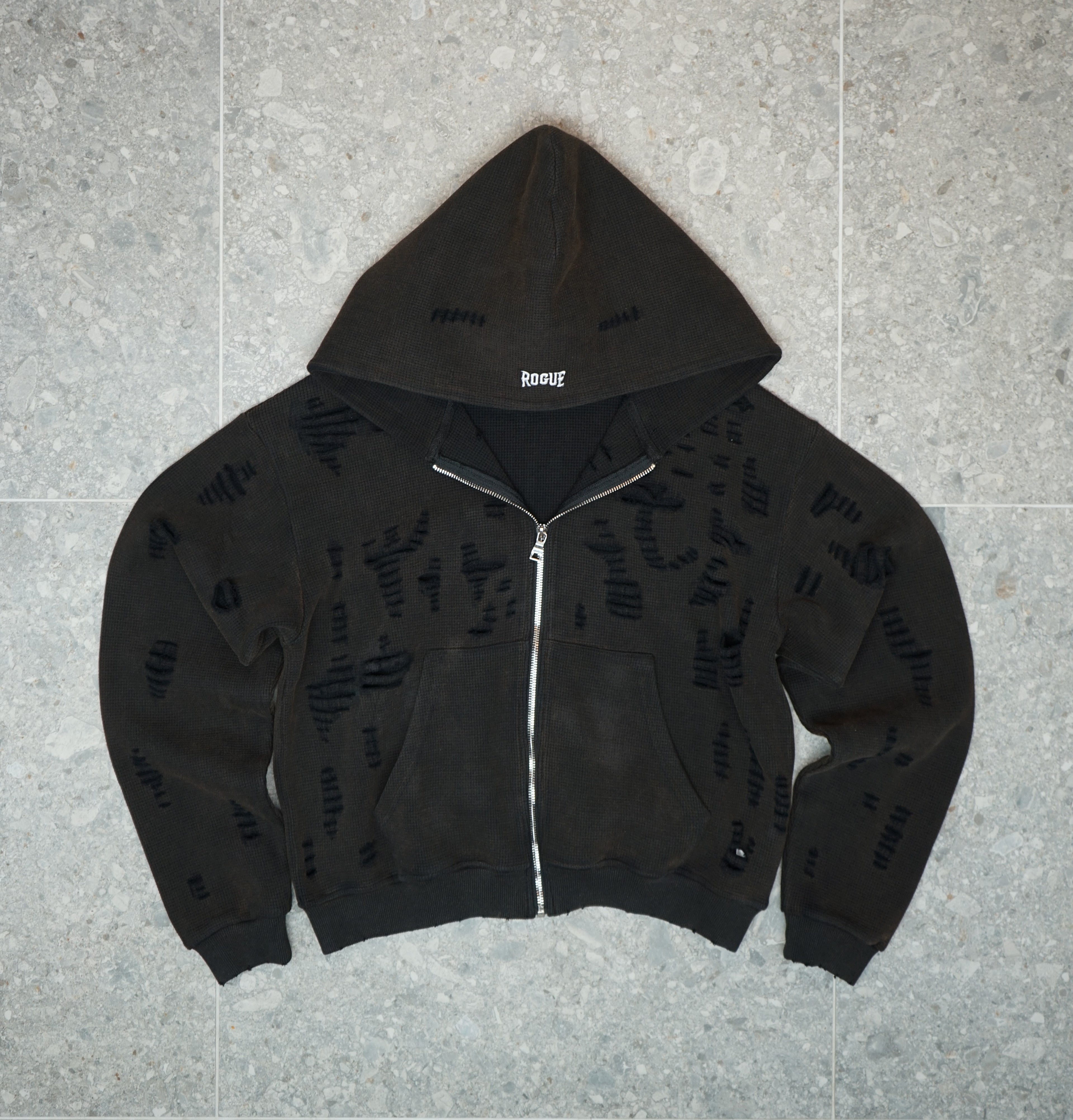 Brown Distressed Hoodie