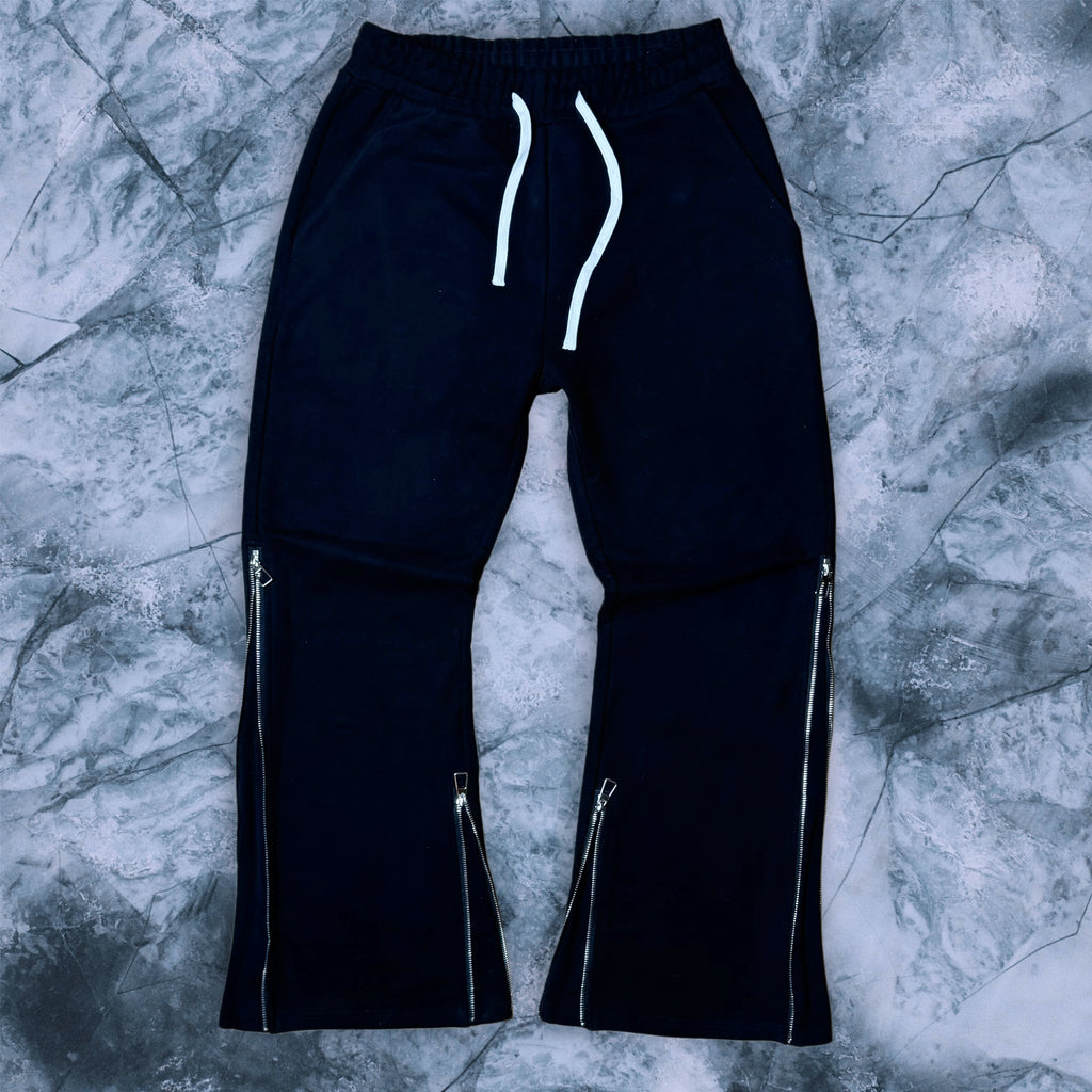 Black Zipper Joggers