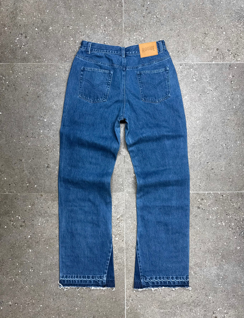 Distressed Blue Jeans